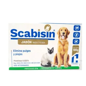 Scabisin Jabón Insecticida Pulgas Y Piojos 100g - Chinoin