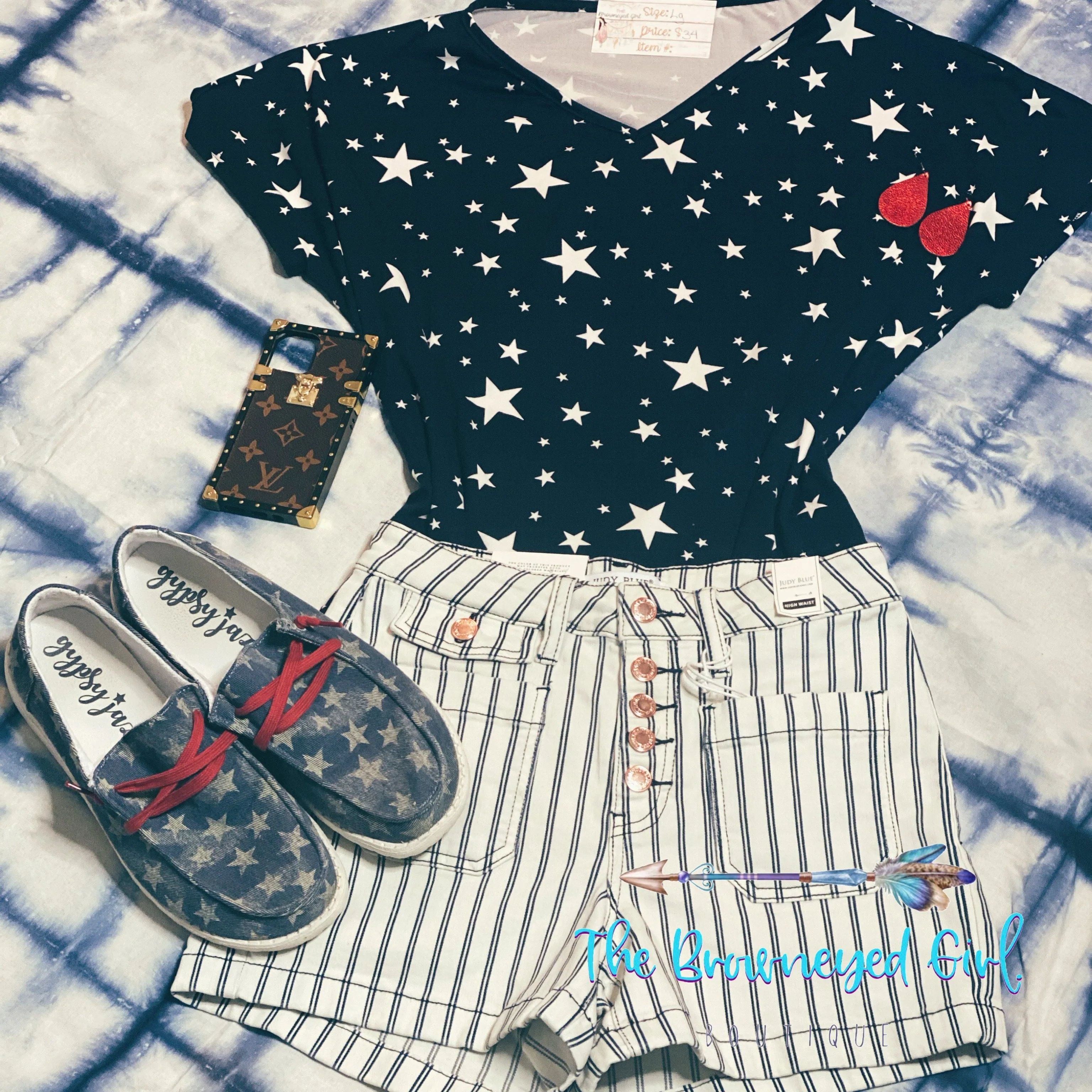 Star Bright Navy Top