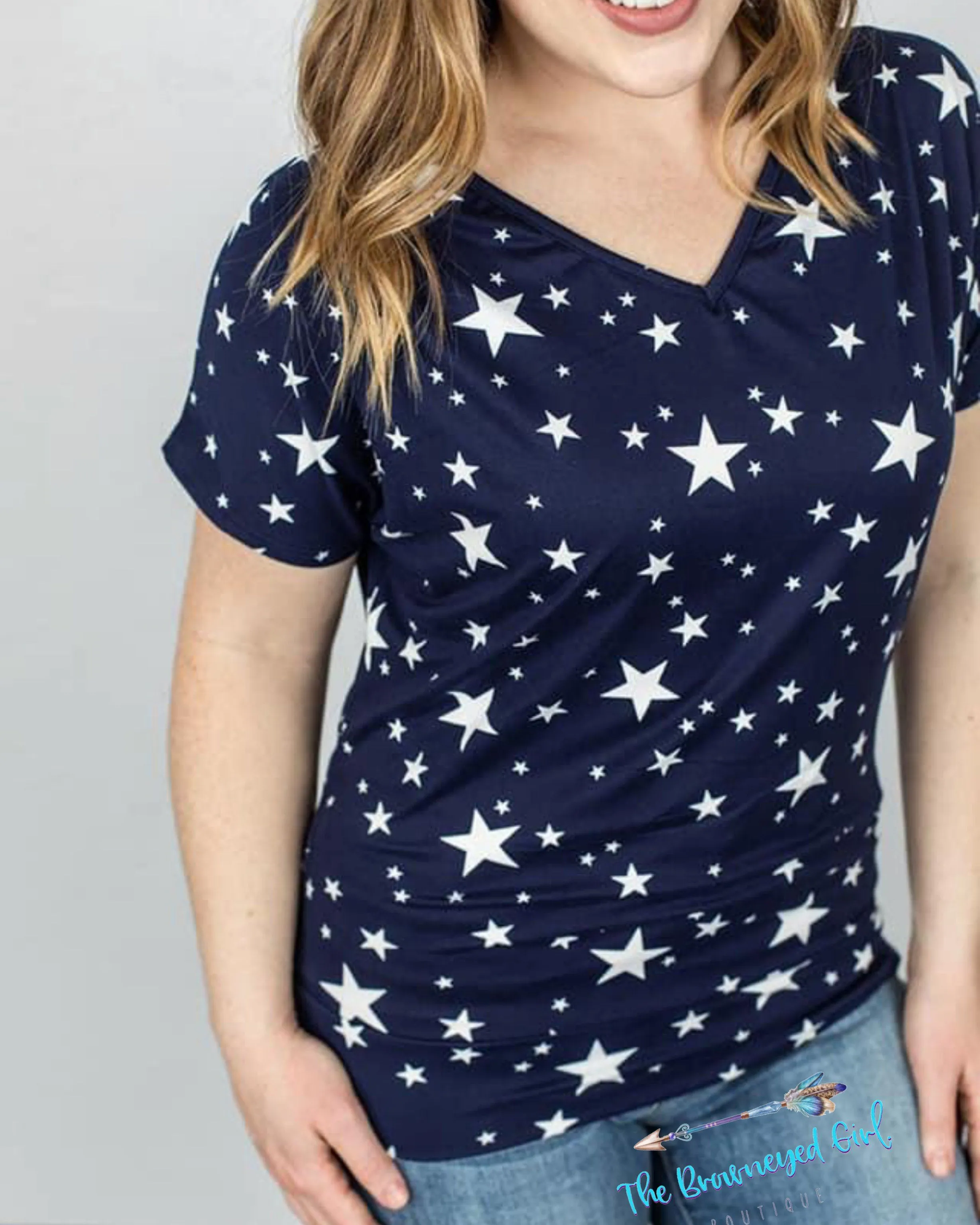 Star Bright Navy Top