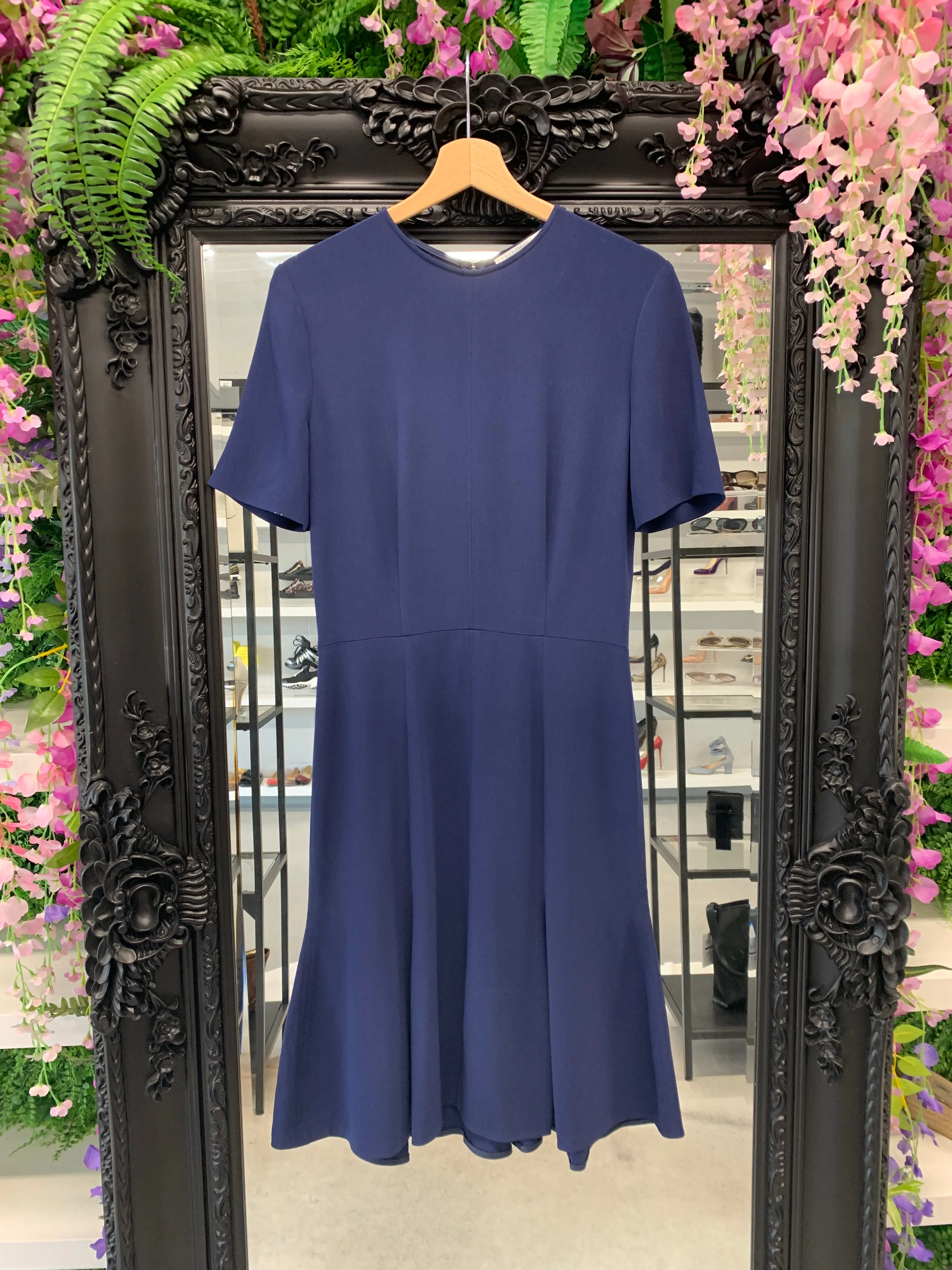 Stella McCartney Fit and Flare Dress Navy UK 10