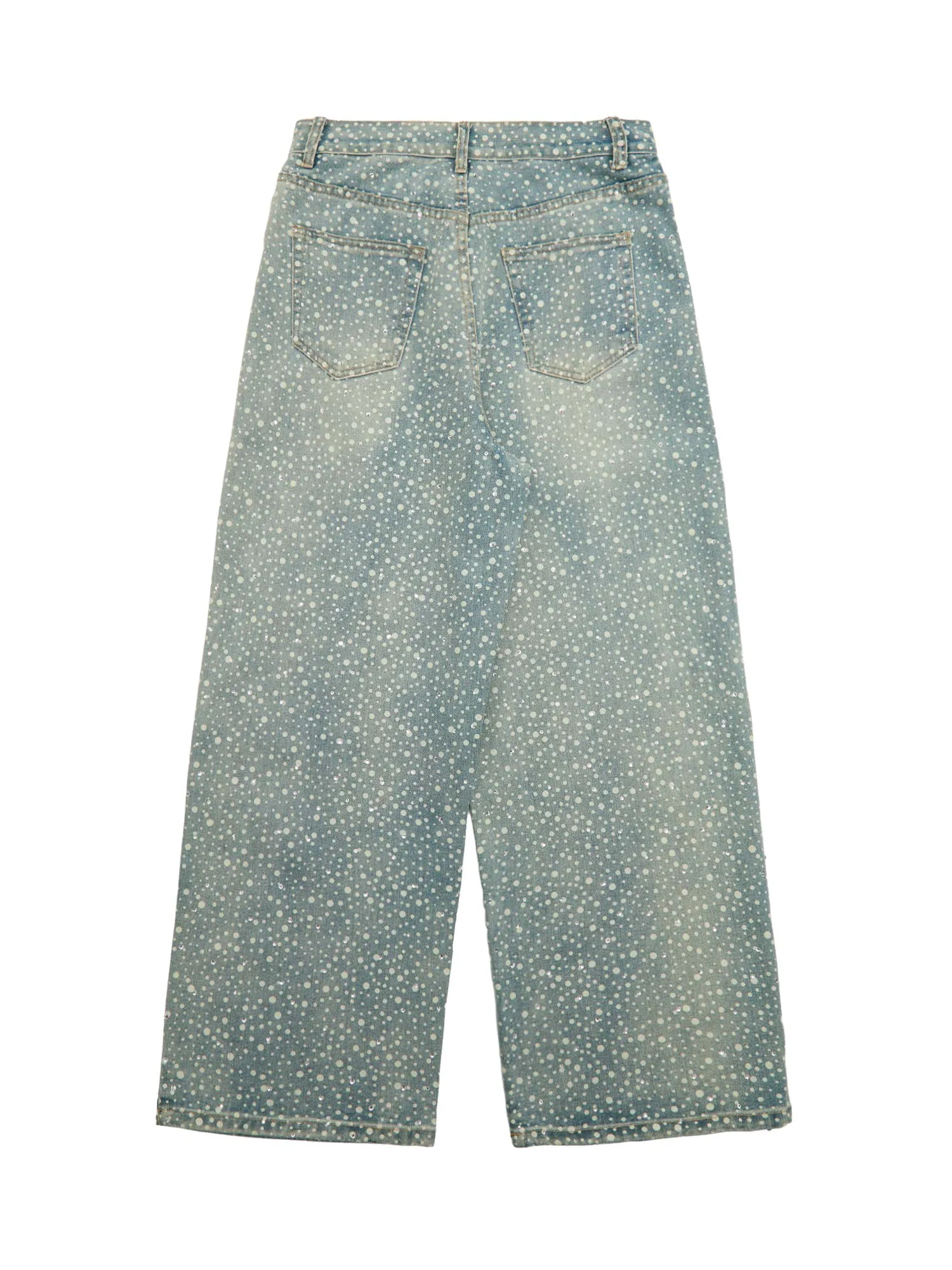 Thesupermade Hot Diamond Spotted Star Baggy Jeans