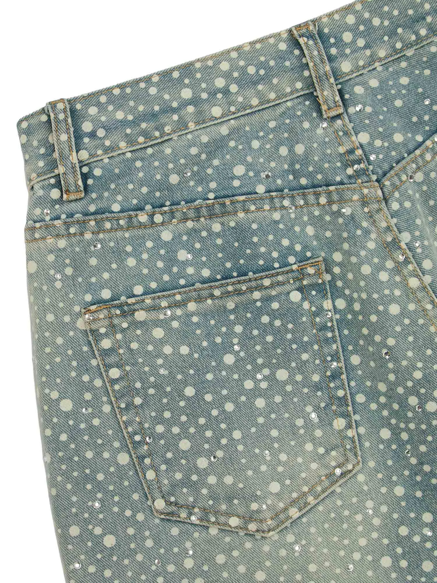 Thesupermade Hot Diamond Spotted Star Baggy Jeans