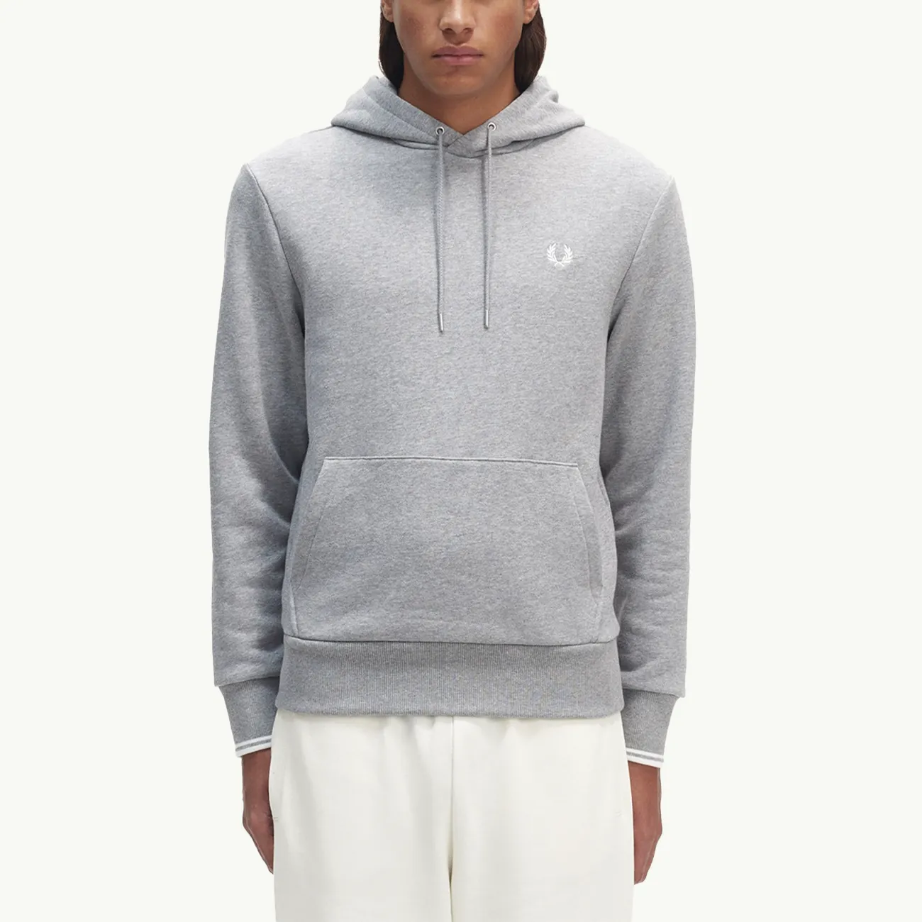 Tipped Hooded Sweatshirt - Steel Marl