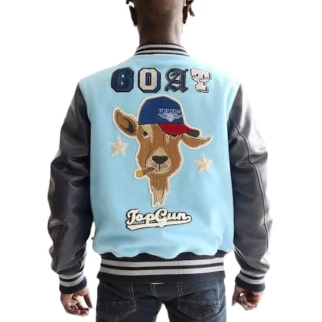 Top Gun "The Goat" Varsity Jacket (Blue/Navy) TGJ2349