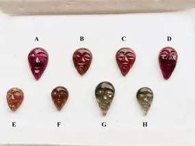 Tourmaline Carvings Set 17