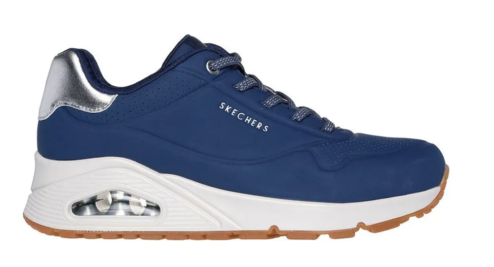 Uno-Shimmer Away in Navy/Silver by Skechers