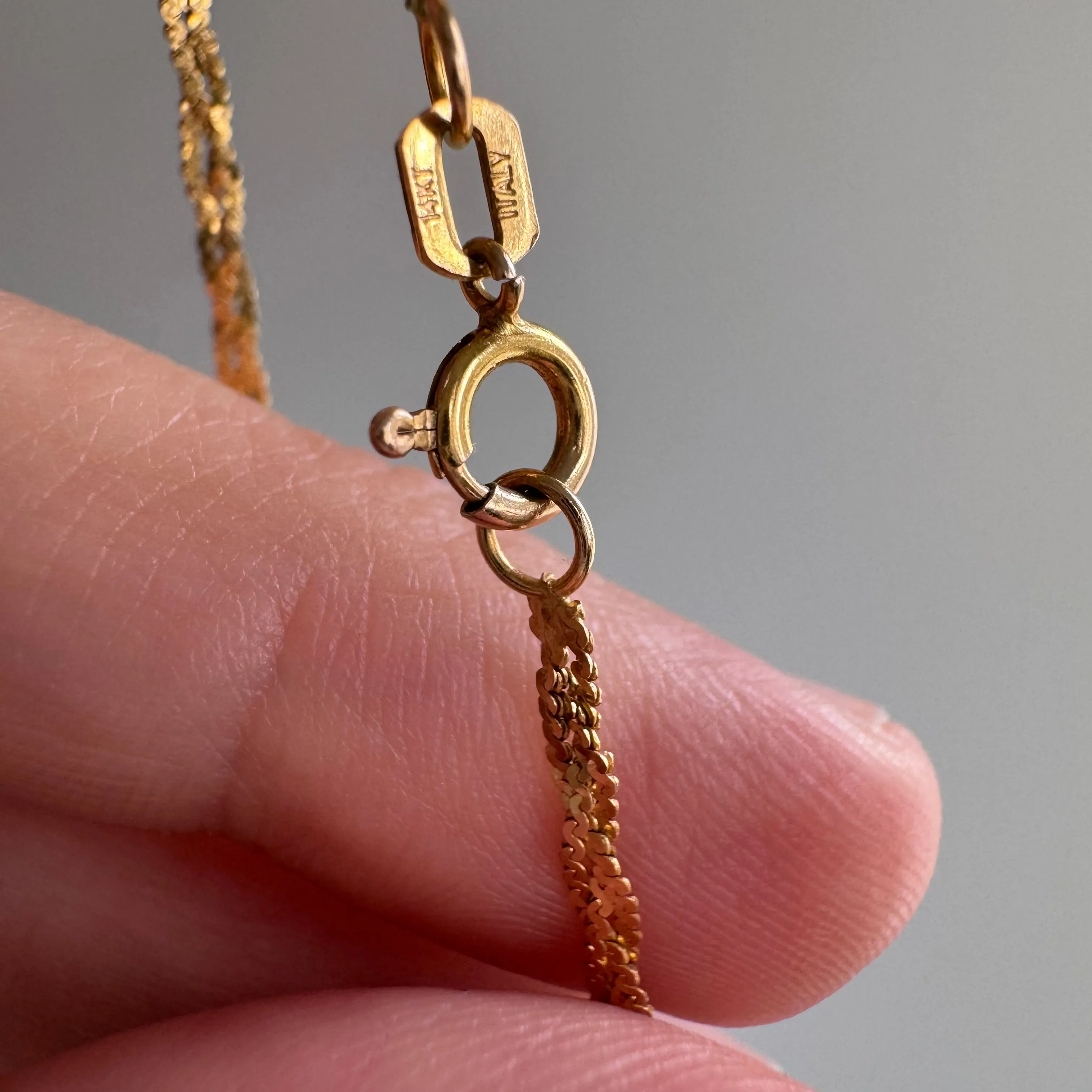 V I N T A G E // braided strands / 14k yellow gold braided serpentine flat chain / 18.5, 2.3g