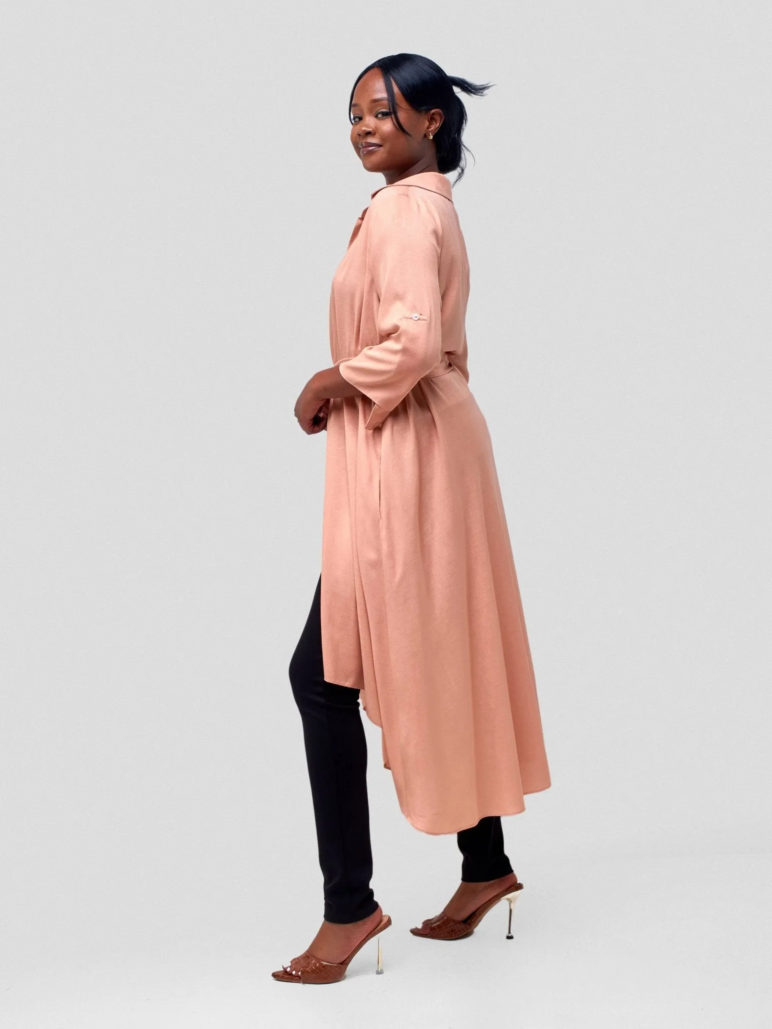 Vivo Ava 3/4 Sleeve Kimono - Coral