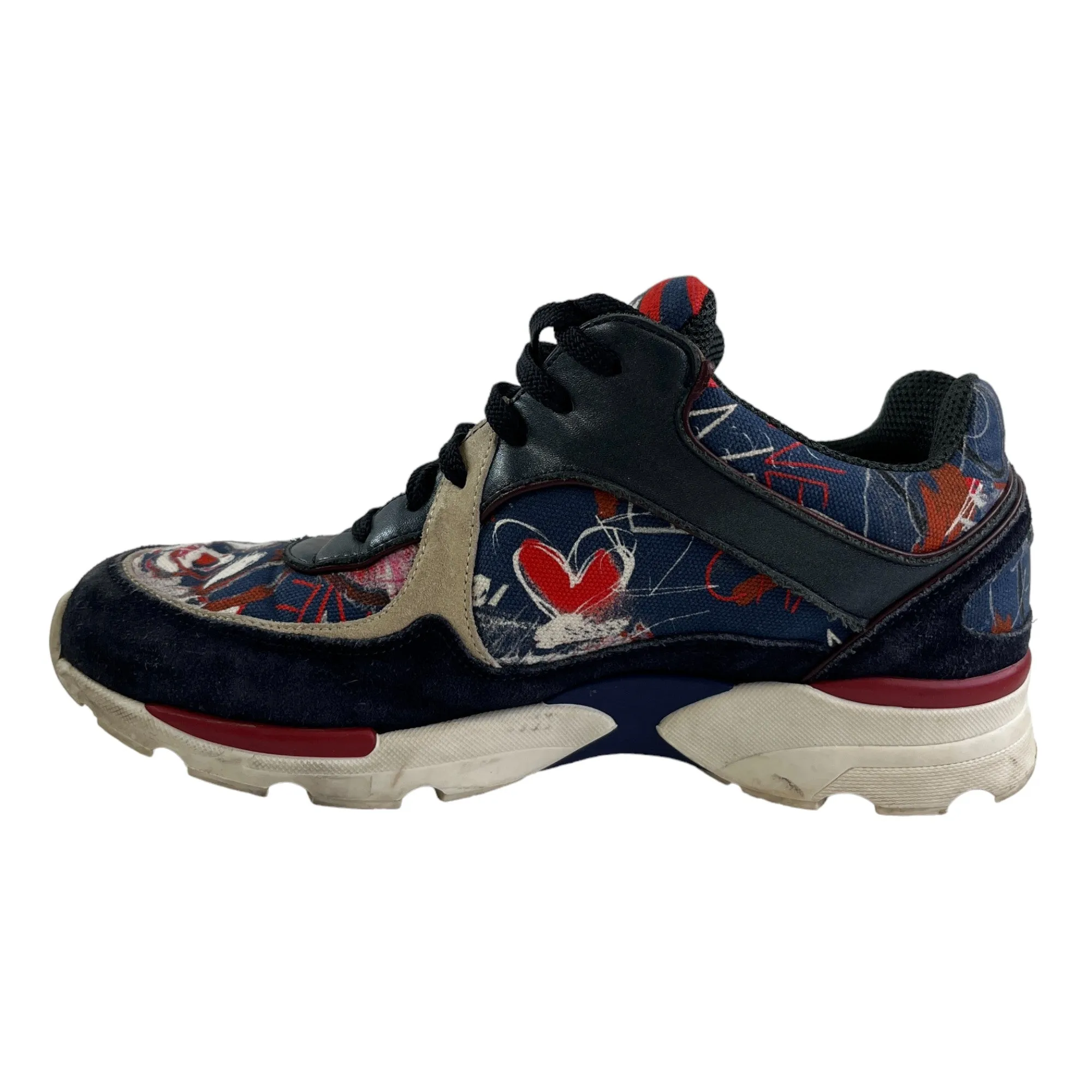 Women's Logo Runners Low Trainers Navy Size EU 37.5 / UK 4.5